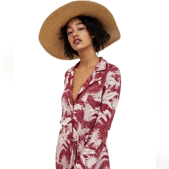 ZARA floral jacquard jumpsuit - Picture 3 of 6